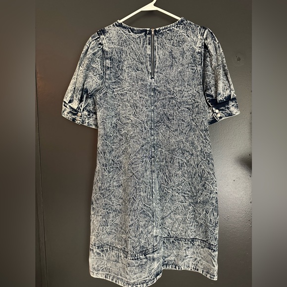 Who What Wear denim puff sleeve dress - Picture 5 of 6